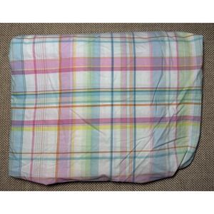 Pottery Barn Teen Plaid Fitted Sheet TWIN XL Pink Pastel Preppy PB TEEN